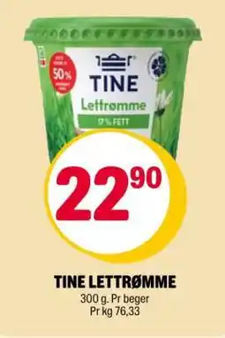 Coop Extra TINE LETTRØMME tilbud