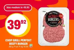 Coop Extra COOP GRILL PERFEKT BEEFY BURGER tilbud