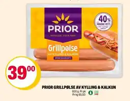 Coop Extra PRIOR GRILLPØLSE AV KYLLING & KALKUN tilbud