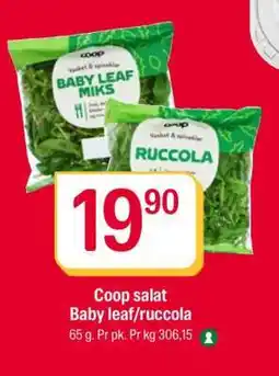 Coop Extra Coop salat Baby leaf/ruccola tilbud
