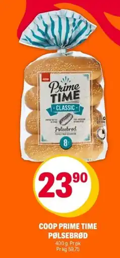 Coop Extra Coop prime time pølsebrød tilbud