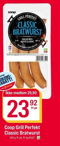 Coop Extra Coop Grill Perfekt Classic Bratwurst tilbud