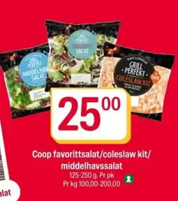 Coop Extra Coop favorittsalat/coleslaw kit/ middelhavssalat tilbud