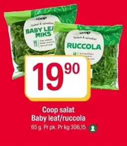 Coop Extra Coop salat Baby leaf/ruccola tilbud