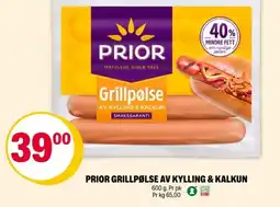 Coop Extra Prior grillpølse av kylling & kalkun tilbud