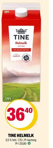Coop Extra Tine helmelk tilbud