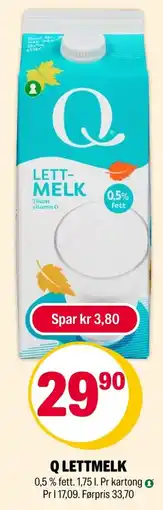 Coop Extra Q Lettmelk tilbud
