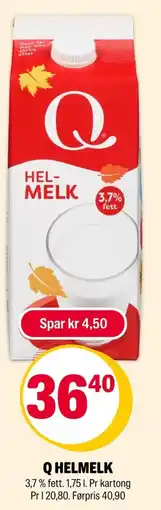 Coop Extra Q Helmelk tilbud