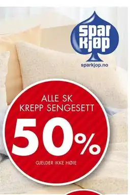 Sparkjøp ALLE SK KREPP SENGESETT tilbud