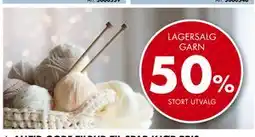 Sparkjøp LAGERSALG GARN tilbud