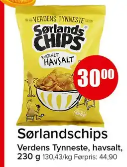 Spar Sørlandschips tilbud