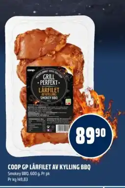 Coop Obs Coop GP lårfilet av kylling BBQ tilbud