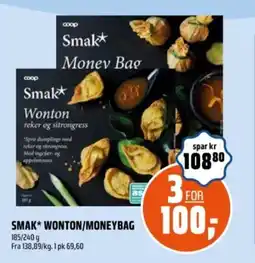 Coop Obs Smak* wonton/moneybag tilbud