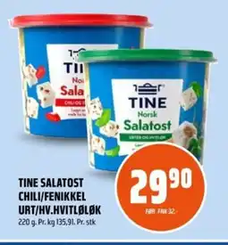 Coop Obs Tine Salatost chili/fenikkel urt/hv.hvitløløk tilbud
