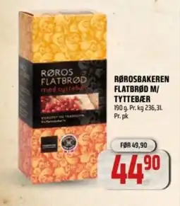 Coop Obs Rørosbakeren flatbrød m/ tyttebær tilbud
