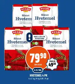 Coop Obs REGAL Hvetemel 4 pk tilbud