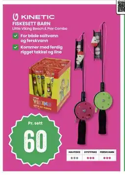Sport Outlet KINETIC FISKESETT BARN tilbud