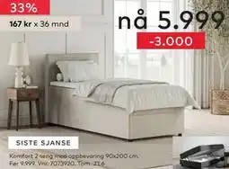 Skeidar Komfort 2 seng med oppbevaring tilbud
