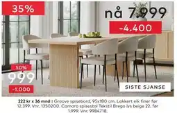 Skeidar Groove spisebord tilbud