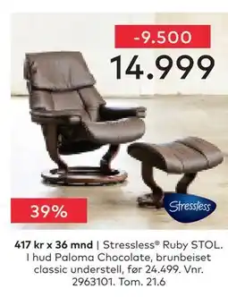 Skeidar Stressless Ruby STOL tilbud
