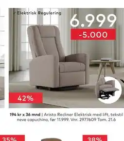 Skeidar Aristo Recliner Elektrisk tilbud