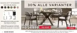 Skeidar Woodcraft rundt spisebord tilbud
