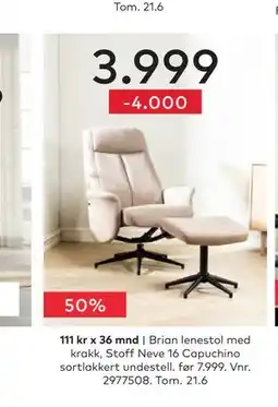 Skeidar Brian lenestol tilbud