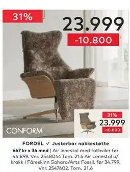 Skeidar Air lenestol tilbud