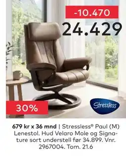 Skeidar Stressless Paul (M) Lenestol tilbud
