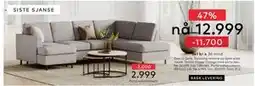 Skeidar Oslo U-Sofa tilbud