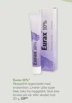 Vitusapotek Eurax 10% tilbud