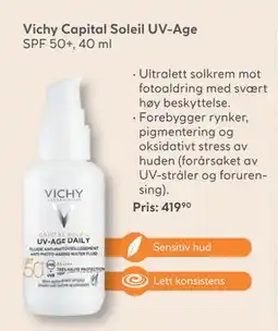 Vitusapotek Vichy Capital Soleil UV-Age tilbud