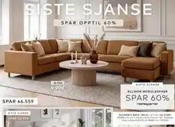 Skeidar ELLINOR U-SOFA tilbud