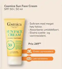 Vitusapotek Cosmica Sun Face Cream tilbud