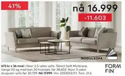 Skeidar Noor 2.5-seter sofa tilbud
