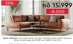 Skeidar Jessie hjørnesofa tilbud