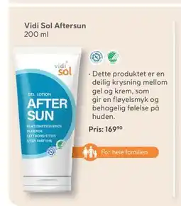 Vitusapotek Vidi Sol Aftersun tilbud