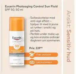 Vitusapotek Eucerin Photoaging Control Sun Fluid tilbud