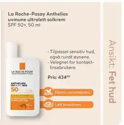 Vitusapotek La Roche-Posay Anthelios uvmune ultralett solkrem tilbud