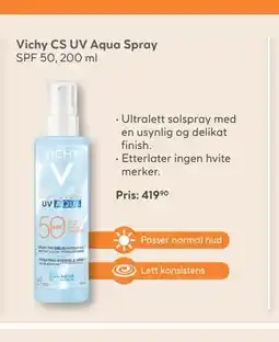 Vitusapotek Vichy CS UV Aqua Spray tilbud