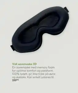 Vitusapotek Vidi sovemaske 3D tilbud