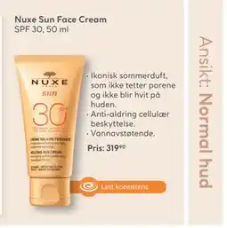 Vitusapotek Nuxe Sun Face Cream tilbud