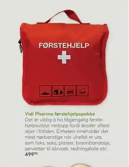 Vitusapotek Vidi Pharma førstehjelpspakke tilbud