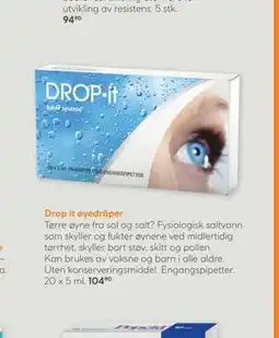Vitusapotek Drop it øyedråper tilbud