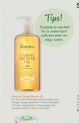 Vitusapotek Cosmica Caring Shower Oil tilbud