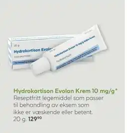 Vitusapotek Hydrokortison Evolan Krem 10 mg/g tilbud