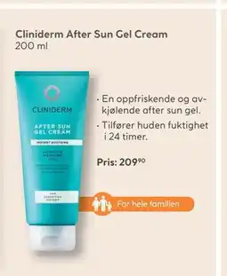Vitusapotek Cliniderm After Sun Gel Cream tilbud
