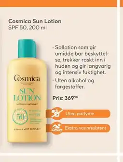 Vitusapotek Cosmica Sun Lotion tilbud