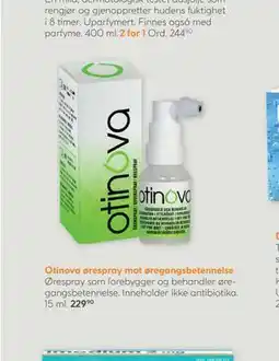 Vitusapotek Otinova ørespray mot øregangsbetennelse tilbud