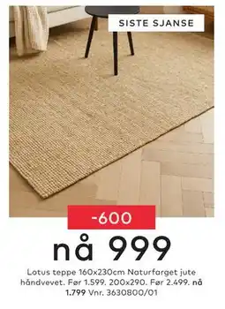 Skeidar Lotus teppe tilbud